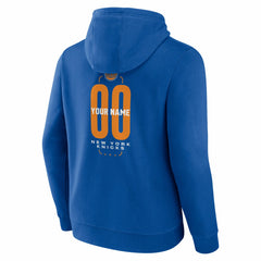 New York Knicks Center Court Name & Number Custom Hoodie - Blue sale
