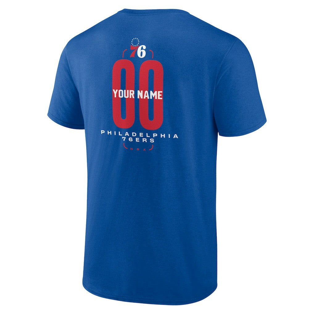 Philadelphia 76ers Center Court Name & Number Custom T-Shirt - Royal online