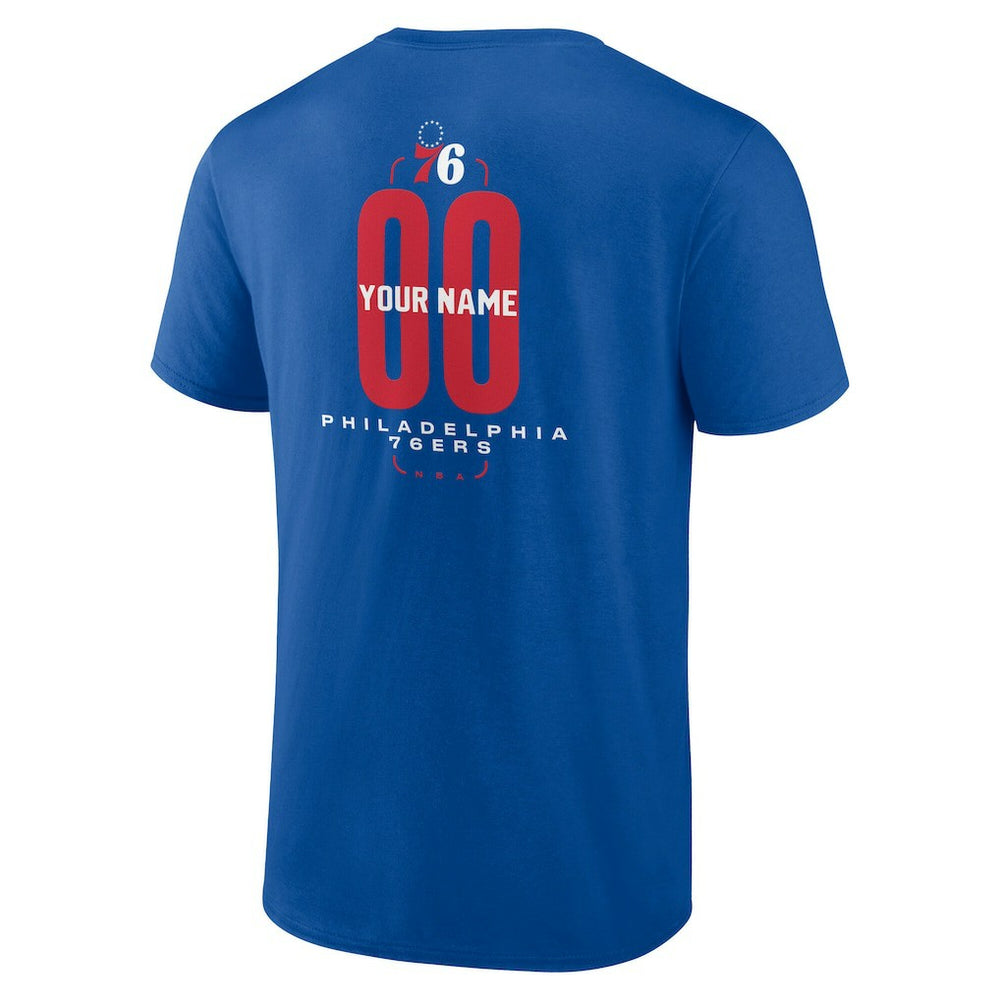 Philadelphia 76ers Center Court Name & Number Custom T-Shirt - Royal online