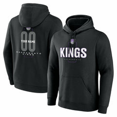 Sacramento Kings Center Court Name & Number Custom Hoodie - Black online