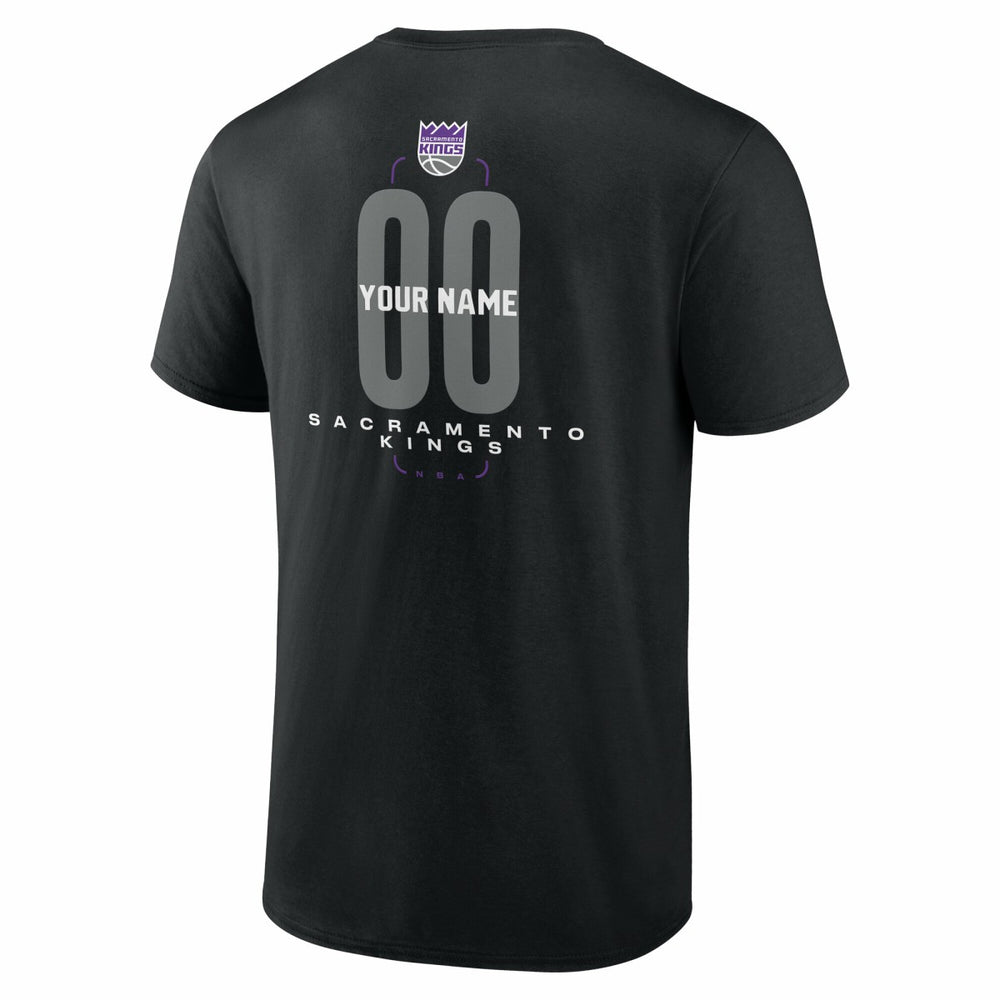 Sacramento Kings Center Court Name & Number Custom T-Shirt - Black sale