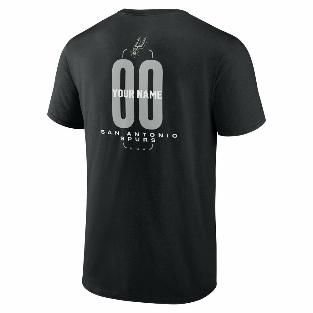 San Antonio Spurs Center Court Name & Number Custom T-Shirt - Black online