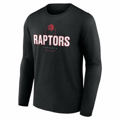 Toronto Raptors Center Court Name & Number Custom Long Sleeve T-Shirt - Black for sale