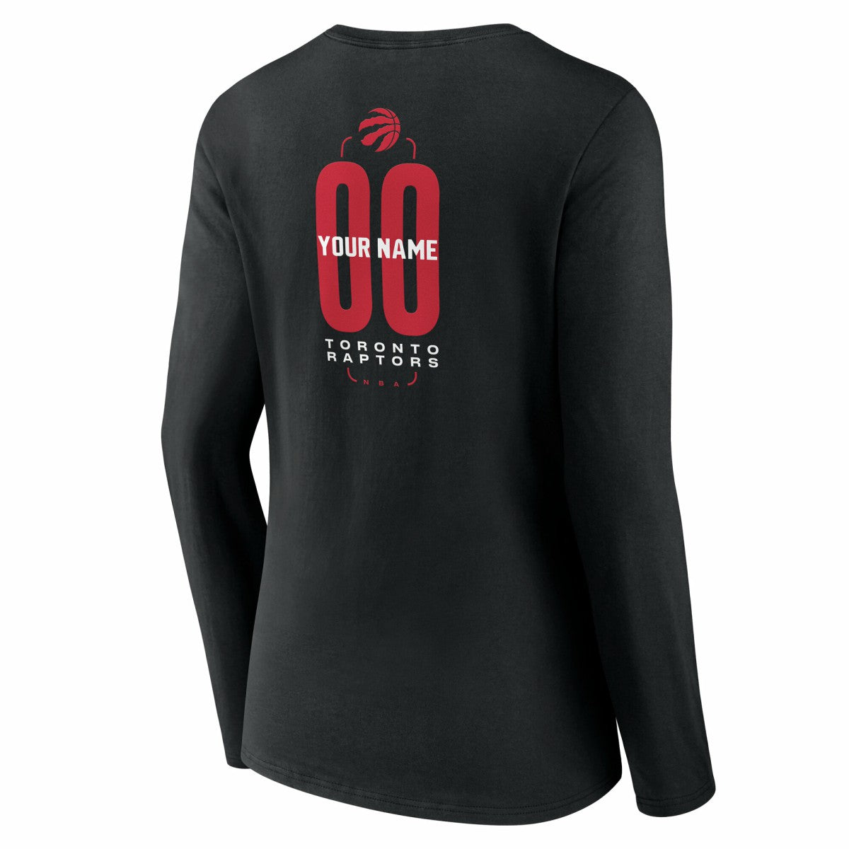 Toronto Raptors Women's Center Court Name & Number Custom Long Sleeve V-Neck T-Shirt - Black online