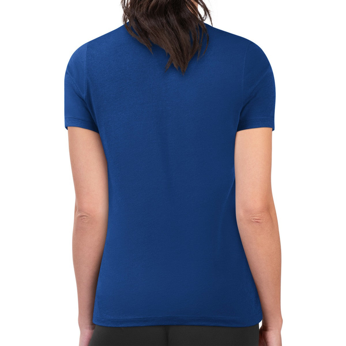 New York Knicks G-III 4Her by Carl Banks Women's Super-Slim Lightweight Pinstripe Circle Graphic T-Shirt - Blue sale