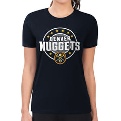 Denver Nuggets G-III 4Her by Carl Banks Women's Super-Slim Lightweight Pinstripe Circle Graphic T-Shirt sale - Navy shop