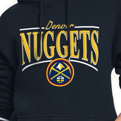 Denver Nuggets Starter Women's Arch Stripe Fleece Hoodie sale - Navy outlet