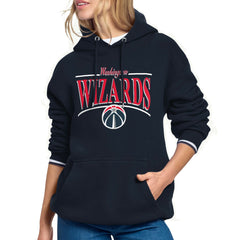 Washington Wizards Starter Women's Arch Stripe Fleece Hoodie - Navy on sale