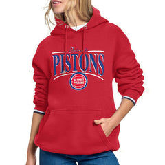Detroit Pistons Starter Women's Arch Stripe Fleece Hoodie sale - Red online