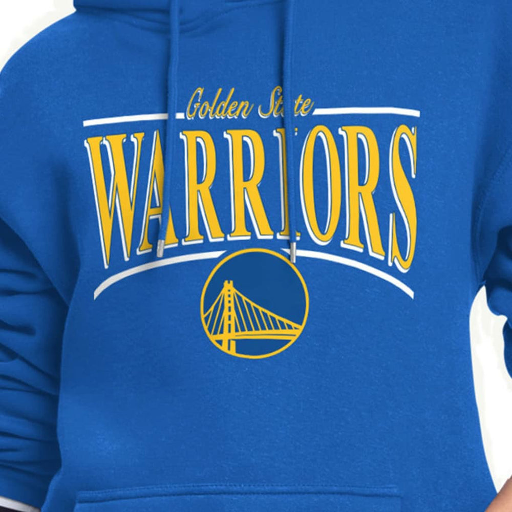 Golden State Warriors Starter Women's Arch Stripe Fleece Hoodie sale - Royal on sale