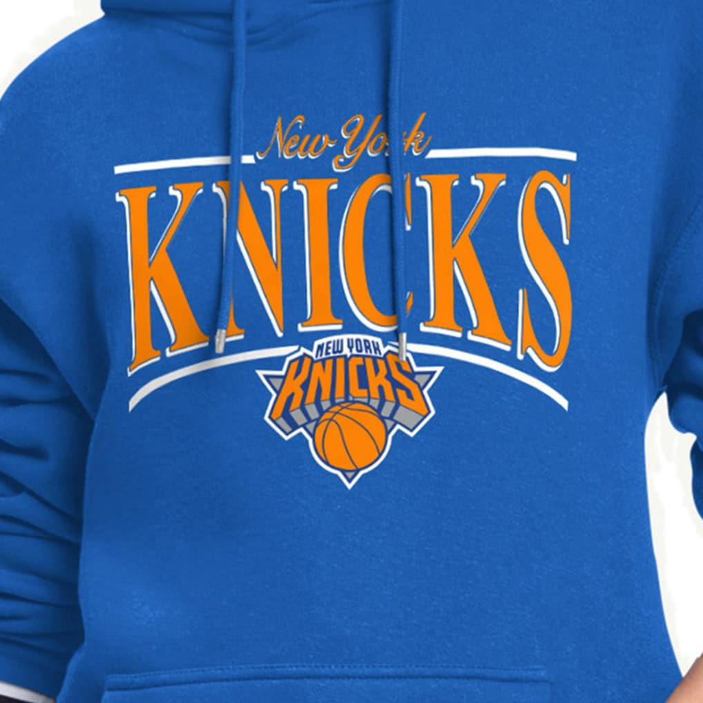 New York Knicks Starter Women's Arch Stripe Fleece Hoodie - Blue cheap