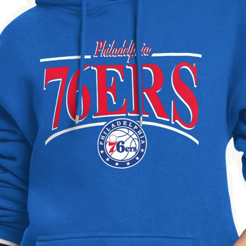 Philadelphia 76ers Starter Women's Arch Stripe Fleece Hoodie - Royal discount