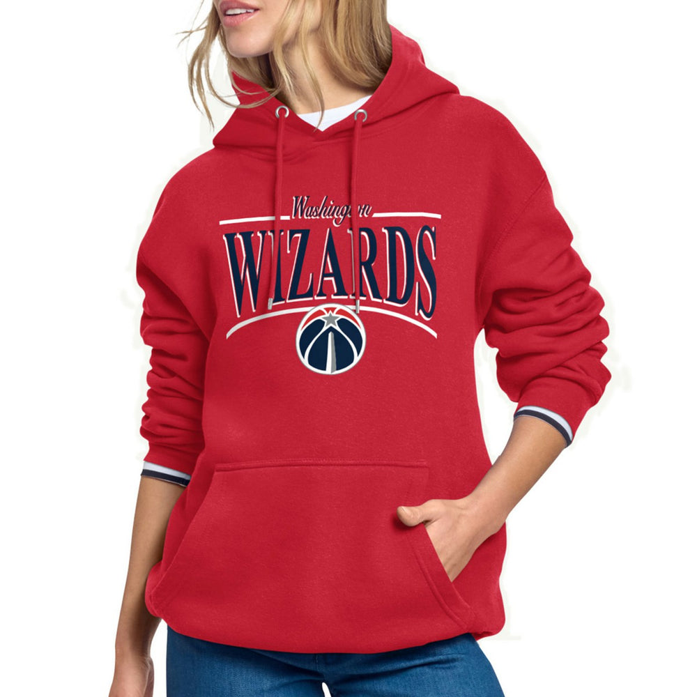 Washington Wizards Starter Women's Arch Stripe Fleece Hoodie - Red for sale
