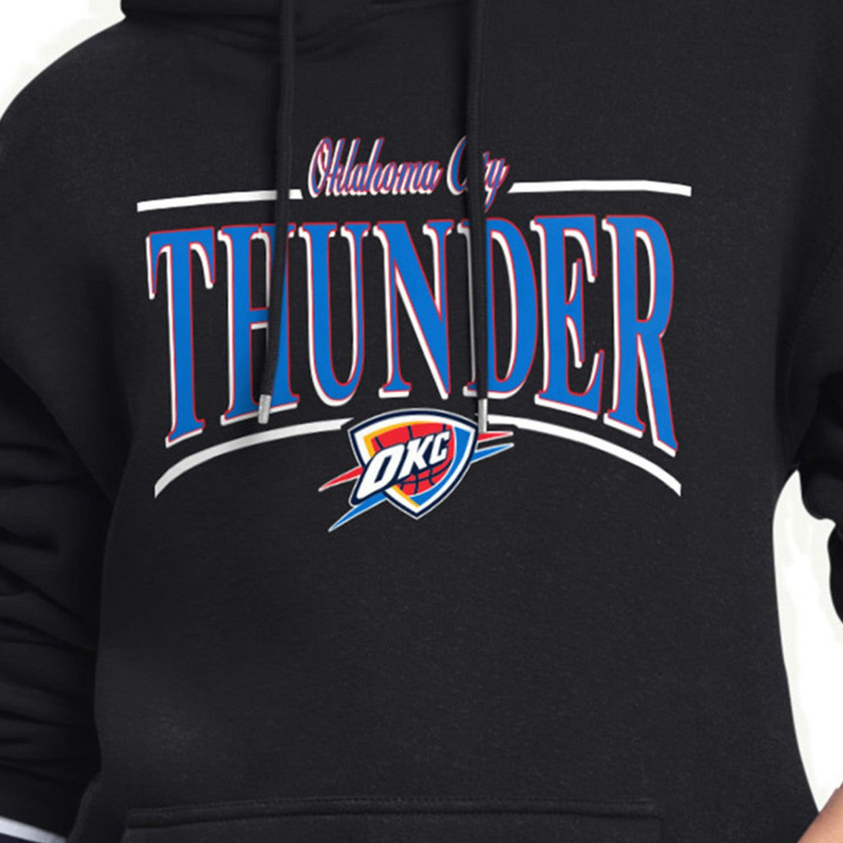 Oklahoma City Thunder Starter Women's Arch Stripe Fleece Hoodie - Black sale