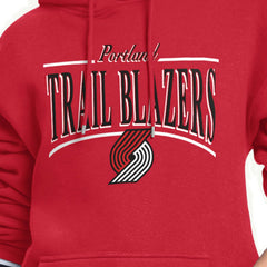 Portland Trail Blazers Starter Women's Arch Stripe Fleece Hoodie - Red discount