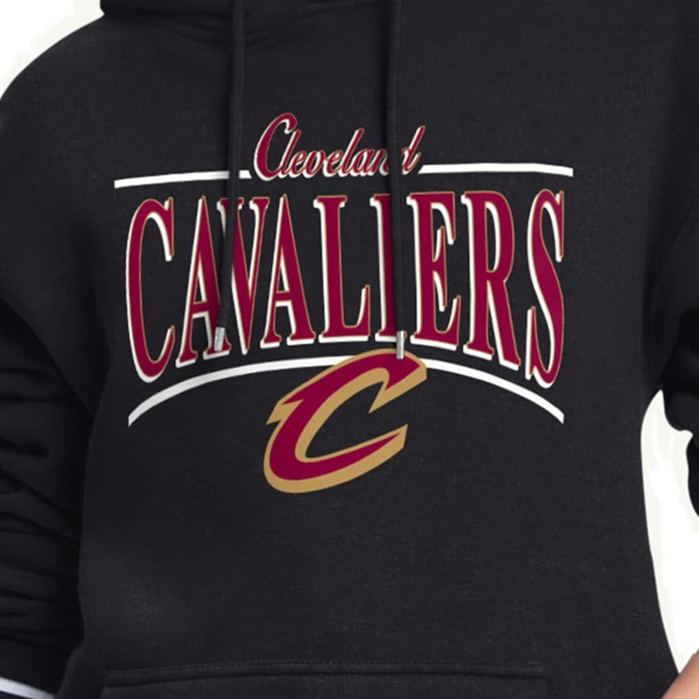 Cleveland Cavaliers Starter Women's Arch Stripe Fleece Hoodie sale - Black on sale