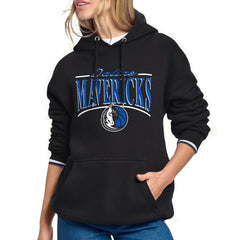 Dallas Mavericks Starter Women's Arch Stripe Fleece Hoodie sale - Black for sale