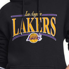 Los Angeles Lakers Starter Women's Arch Stripe Fleece Hoodie - Black shop