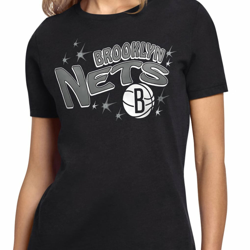 Brooklyn Nets Starter Women's Fireworks T-Shirt - Black outlet