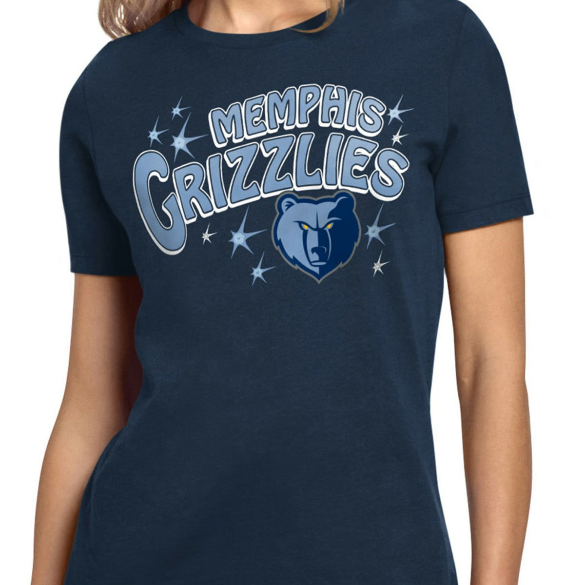 Memphis Grizzlies Starter Women's Fireworks T-Shirt - Navy shop