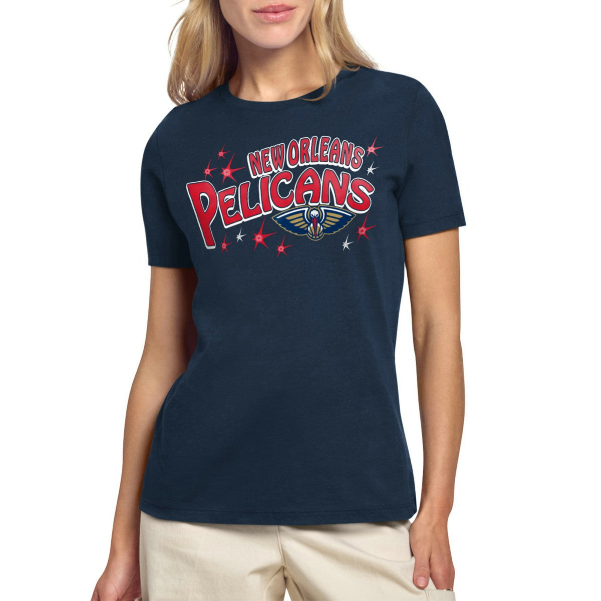 New Orleans Pelicans Starter Women's Fireworks T-Shirt - Navy discount