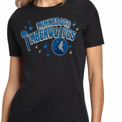 Minnesota Timberwolves Starter Women's Fireworks T-Shirt - Black discount