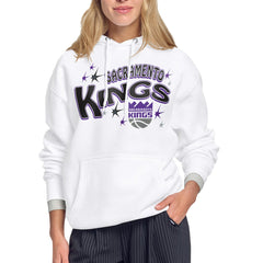 Sacramento Kings Starter Women's Fireworks Fleece Hoodie - White for sale