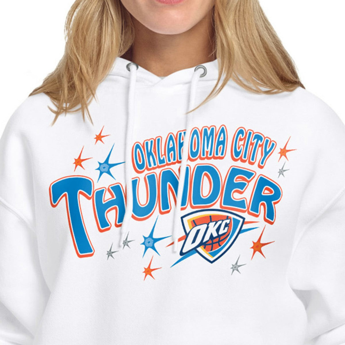 Oklahoma City Thunder Starter Women's Fireworks Fleece Hoodie - White discount