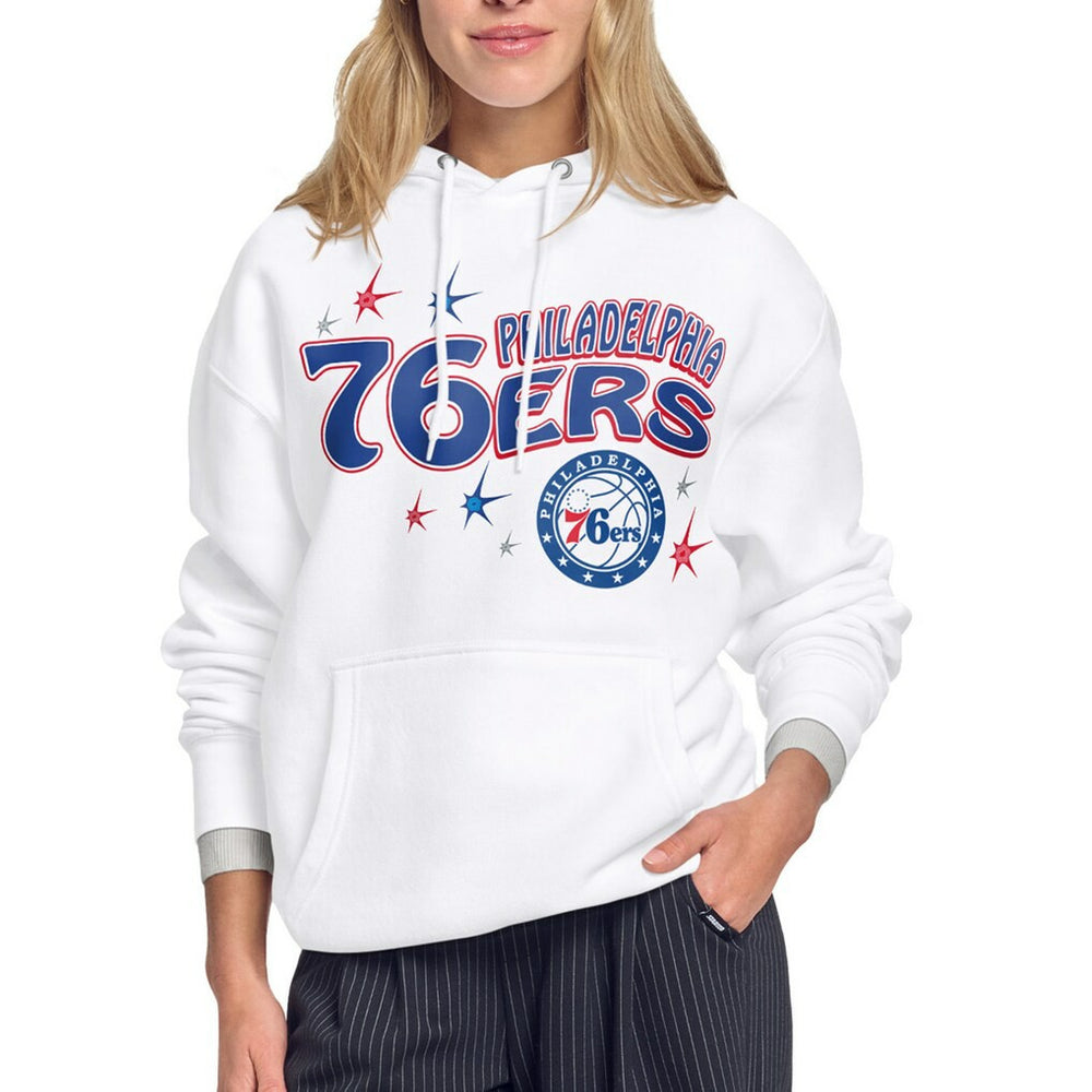 Philadelphia 76ers Starter Women's Fireworks Fleece Hoodie - White on sale
