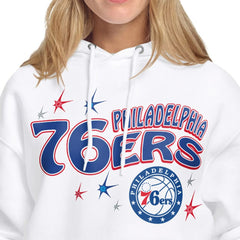 Philadelphia 76ers Starter Women's Fireworks Fleece Hoodie - White on sale