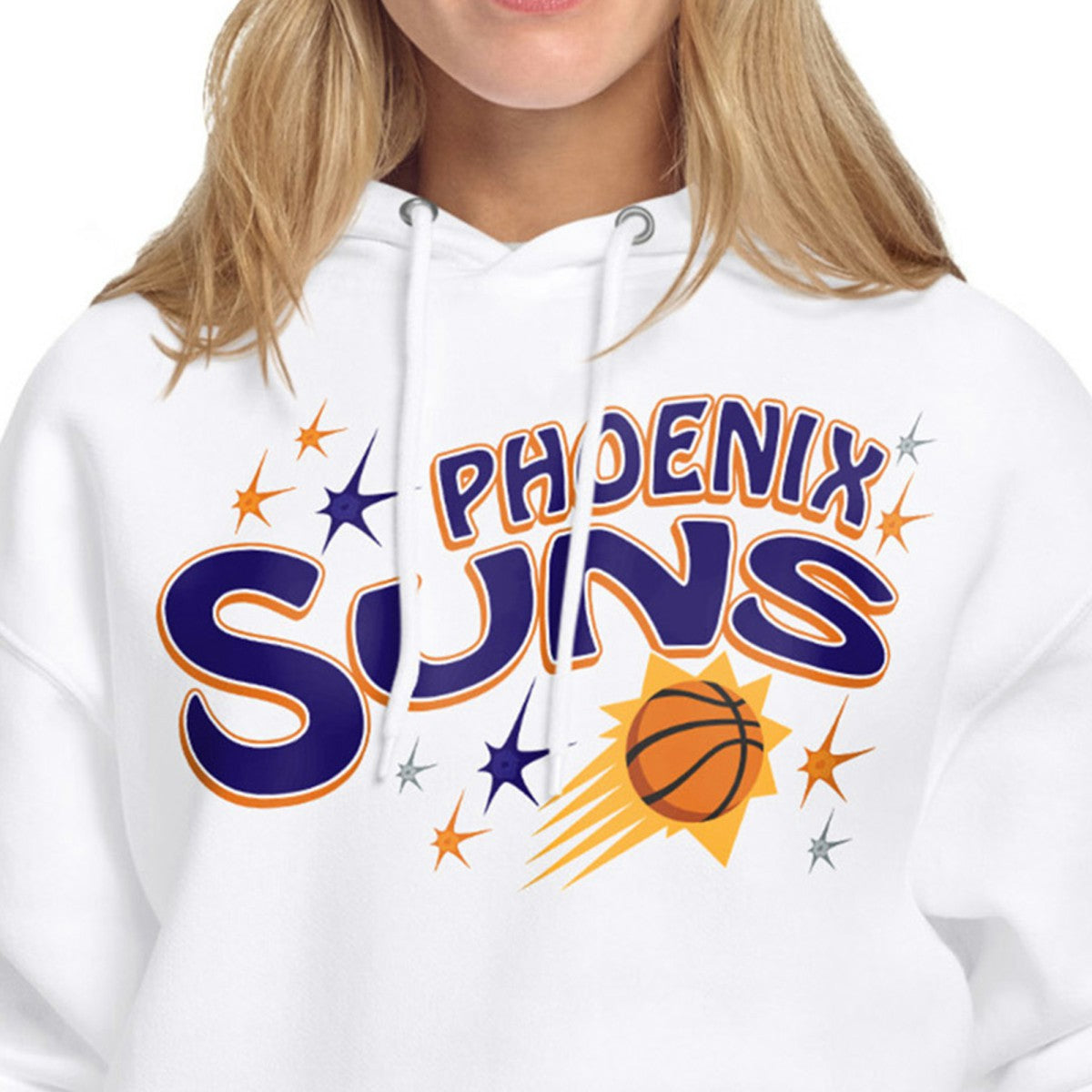 Phoenix Suns Starter Women's Fireworks Fleece Hoodie - White for sale