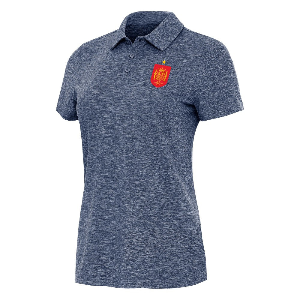 Spain National Team Antigua Women's Triple Shot Polo - Heather Navy outlet