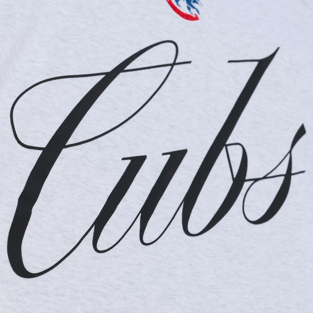 Chicago Cubs Women's Script Cropped Boxy T-Shirt Heather Gray