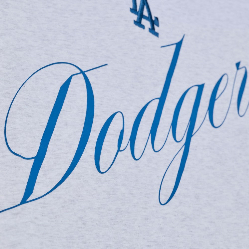 Los Angeles Dodgers Women's Script Cropped Boxy T-Shirt Heather Gray