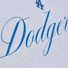 Los Angeles Dodgers Women's Script Cropped Boxy T-Shirt Heather Gray