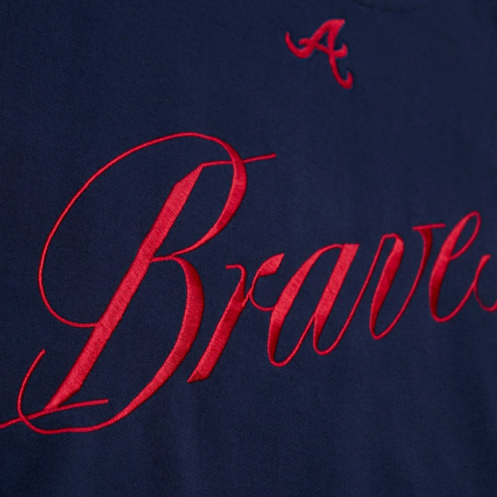 Atlanta Braves Women's Script Sweatshirt Navy