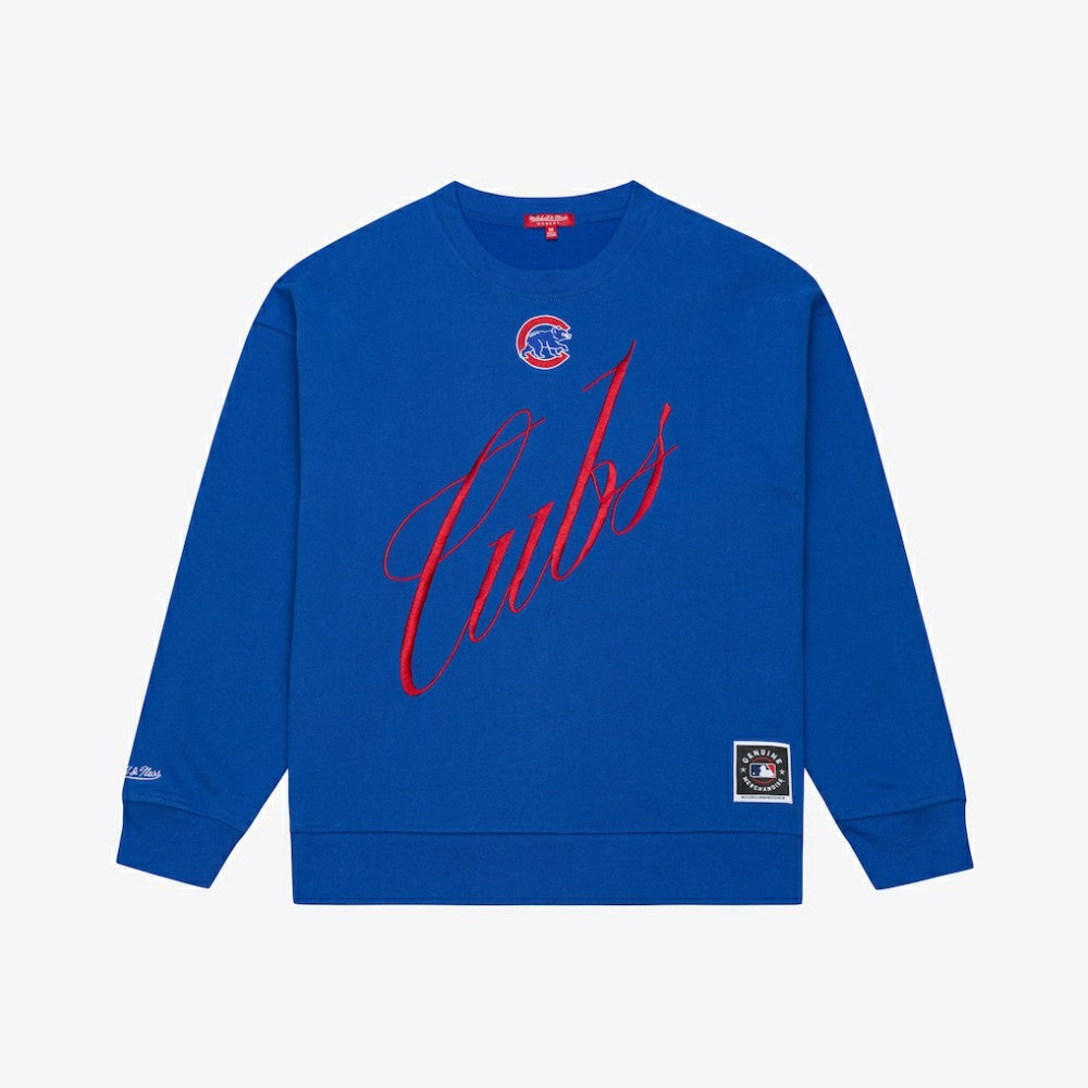 Chicago Cubs Women's Script Sweatshirt Royal