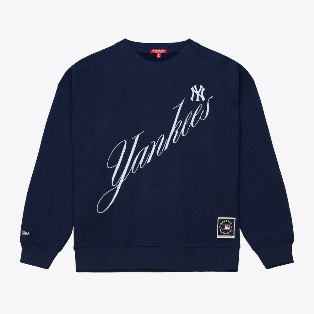 New York Yankees Women's Script Sweatshirt Navy
