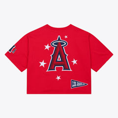Los Angeles Angels Women's Pep Rally Cropped Boxy T-Shirt Red