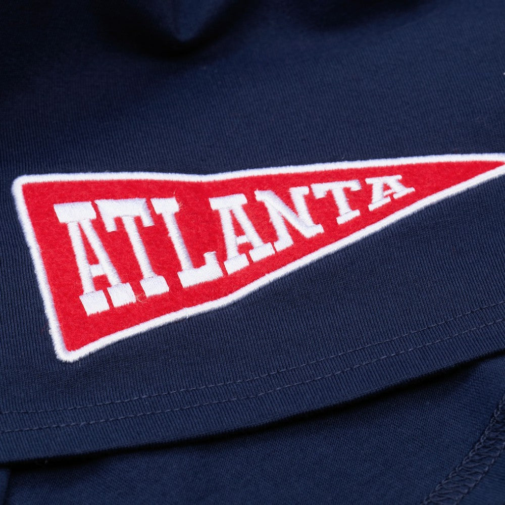 Atlanta Braves Women's Pep Rally Cropped Boxy T-Shirt Navy