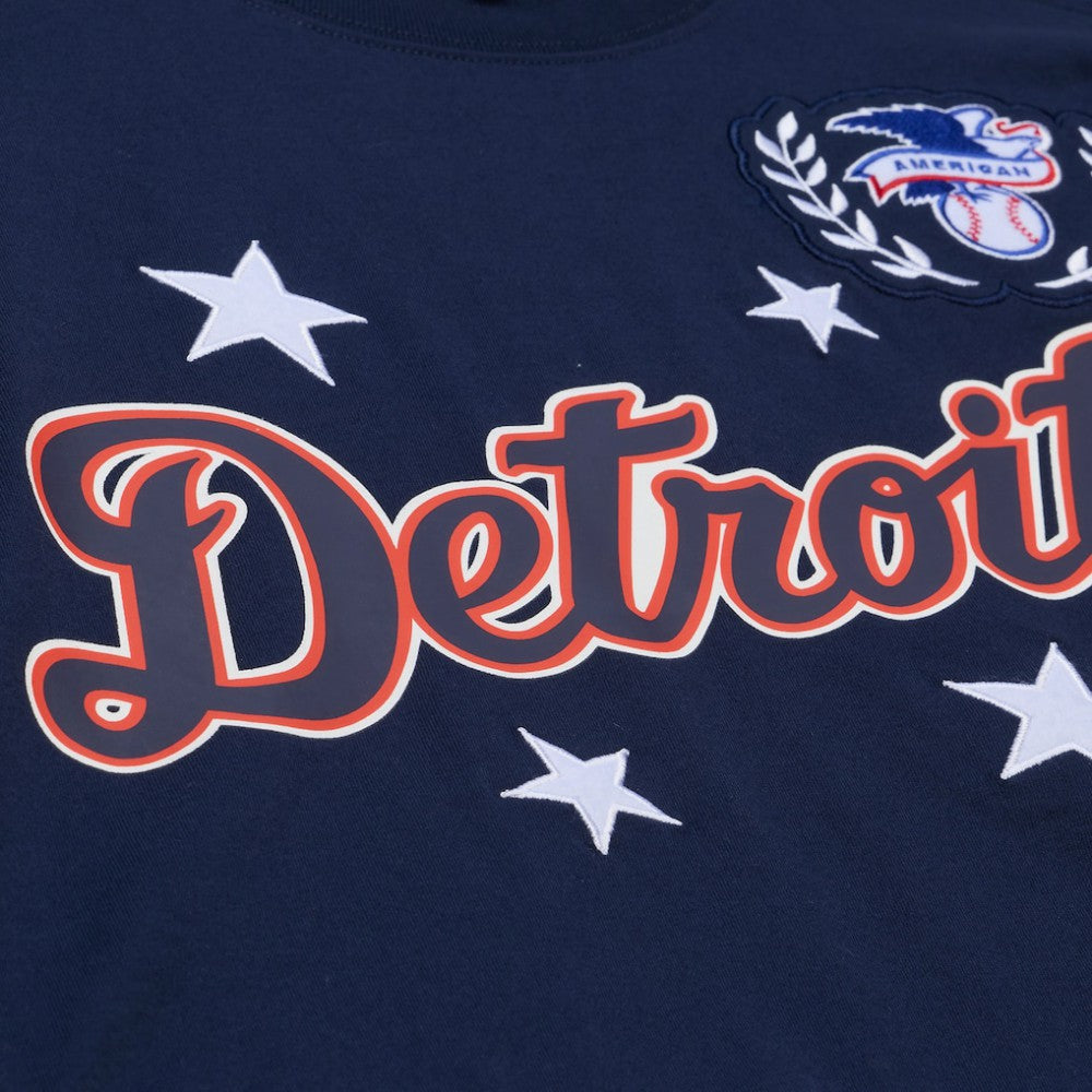 Detroit Tigers Women's Pep Rally Cropped Boxy T-Shirt Navy