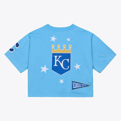 Kansas City Royals Women's Pep Rally Cropped Boxy T-Shirt Light Blue
