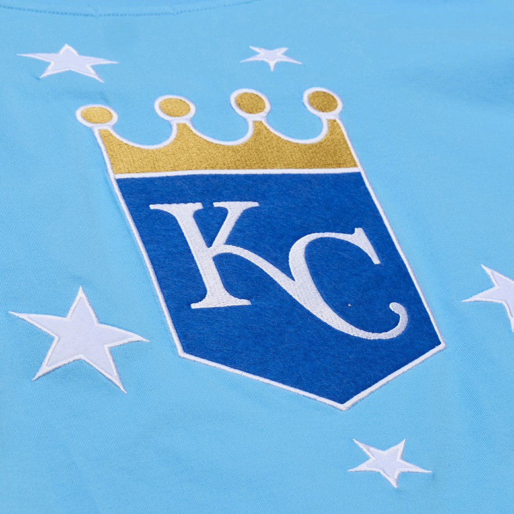 Kansas City Royals Women's Pep Rally Cropped Boxy T-Shirt Light Blue