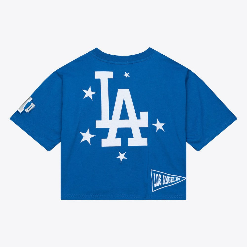 Los Angeles Dodgers Women's Pep Rally Cropped Boxy T-Shirt Royal