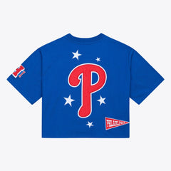 Philadelphia Phillies Women's Pep Rally Cropped Boxy T-Shirt Royal
