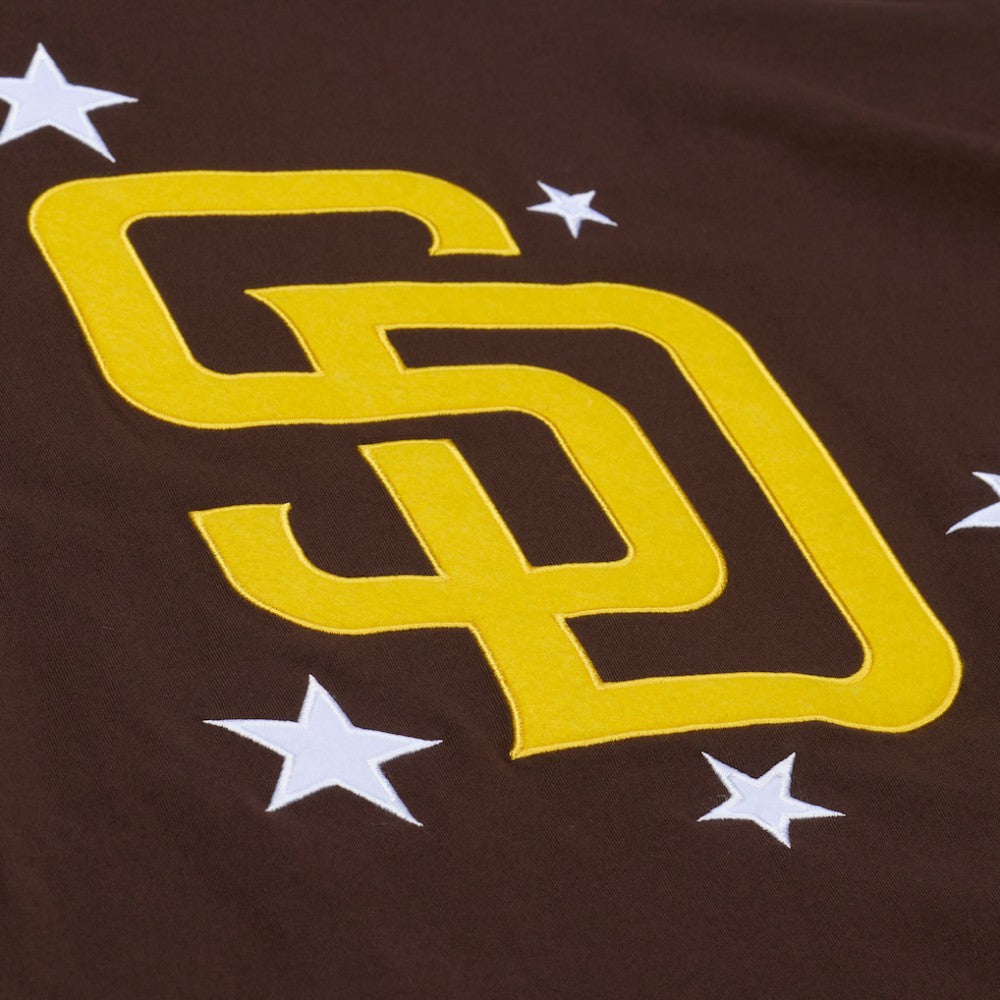 San Diego Padres Women's Pep Rally Cropped Boxy T-Shirt Brown