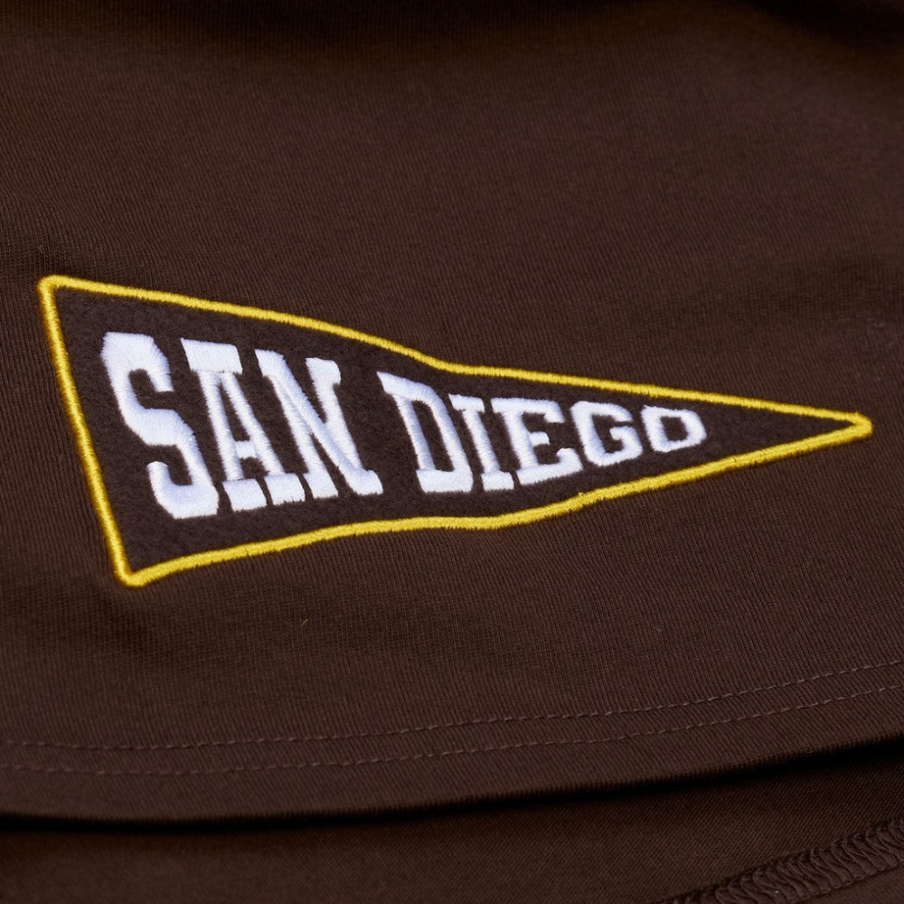 San Diego Padres Women's Pep Rally Cropped Boxy T-Shirt Brown