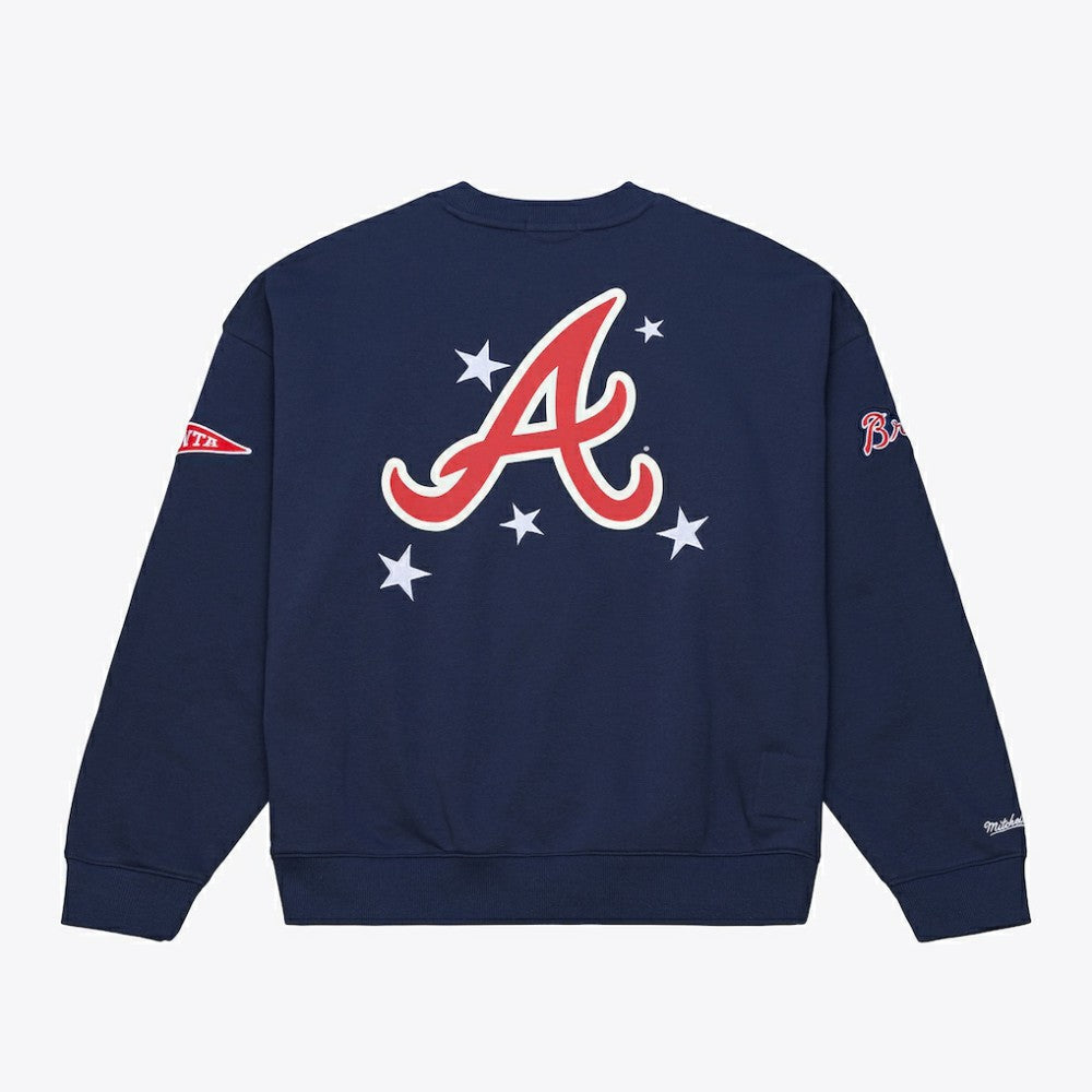 Atlanta Braves Women's Pep Rally Sweatshirt Navy