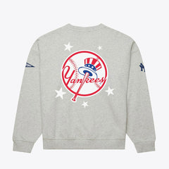 New York Yankees Women's Pep Rally Sweatshirt Heather Gray