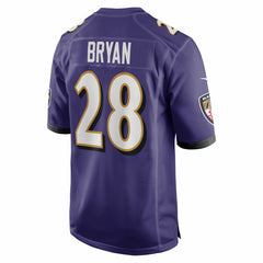 Taven Bryan Baltimore Ravens Team Game Jersey - Purple online